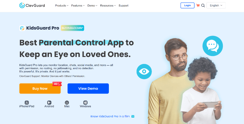 kidsguard pro homepage