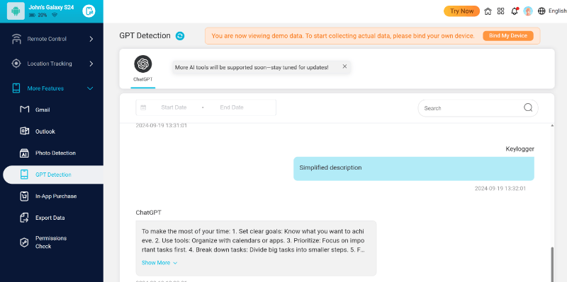 kidsguard pro gpt detection
feature