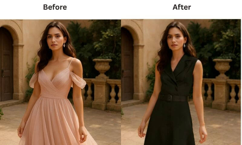 pippit ai before and after image