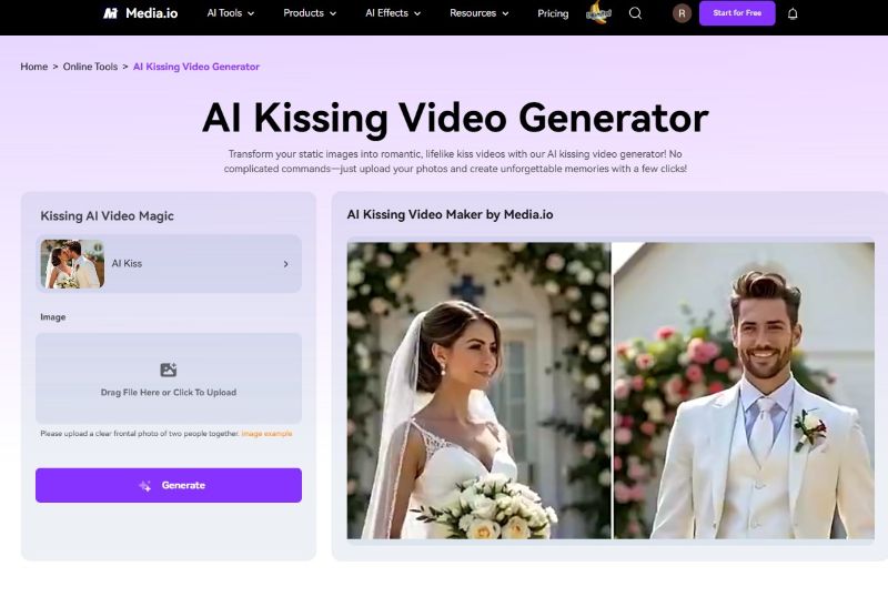 medio io kissing generator