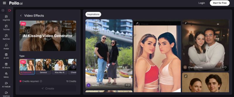 pollo ai kissing generator
