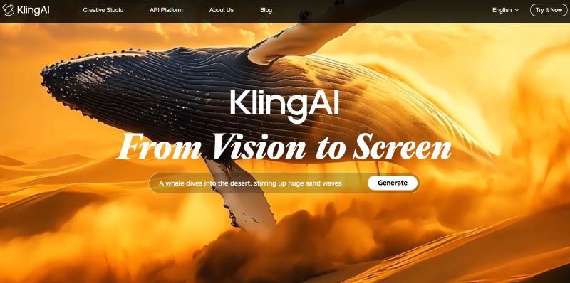 kling ai homepage