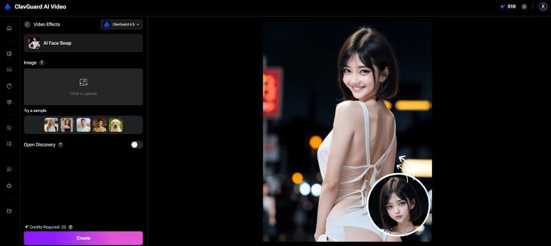 generate an ai face swap video