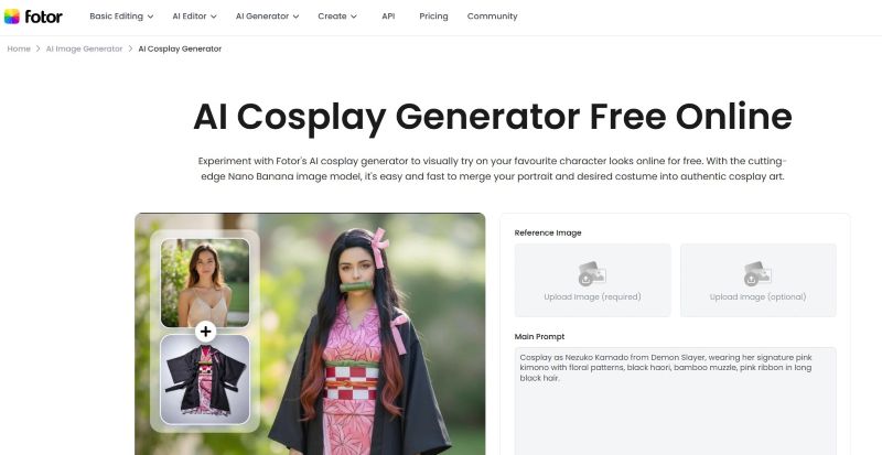 fotor cosplay generator