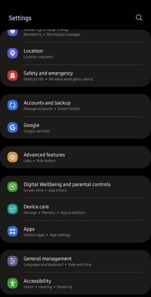 navigate to the apps option