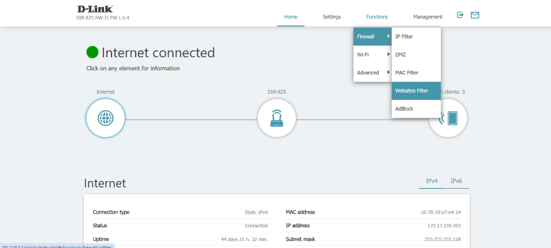 access website filter