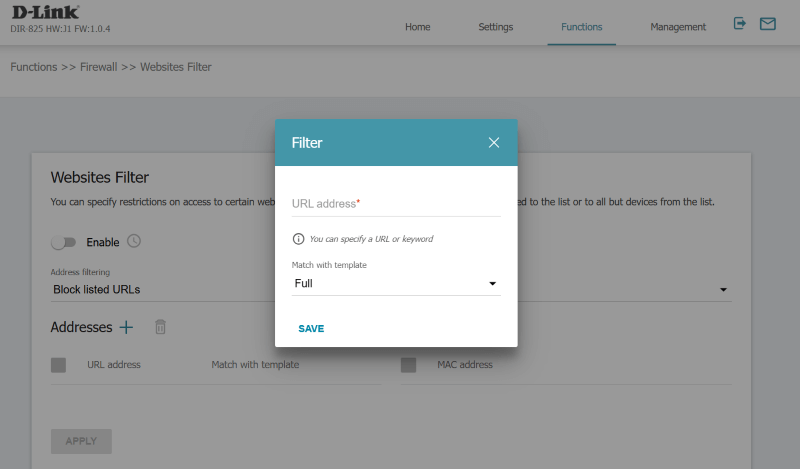 add the websites to block