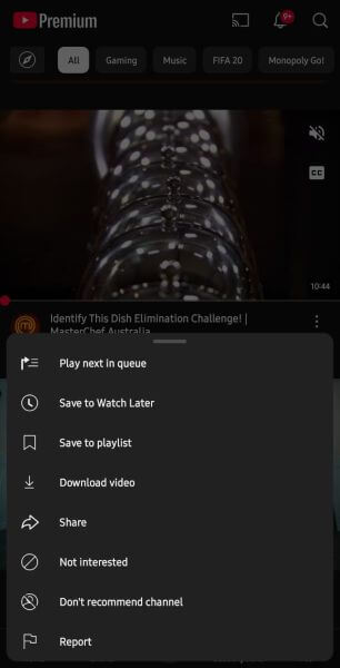 block a youtube channel from recommendations