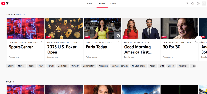 access youtube tv channel to block