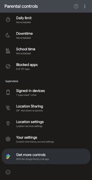 make tweaks in parental control
settings