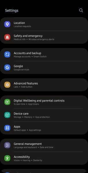 access the digital wellbeing and
parental controls option