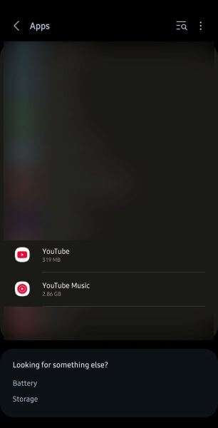 access youtube from the list of apps