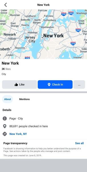 access the location tags