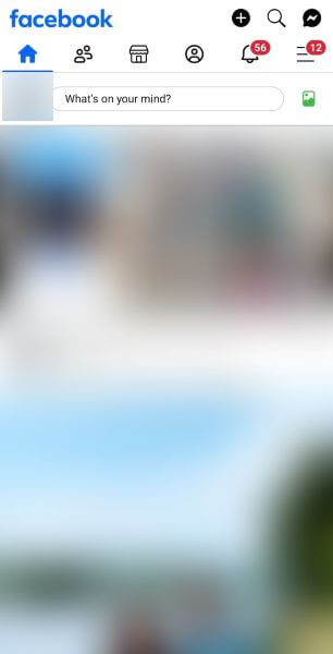 access menu icon of facebook