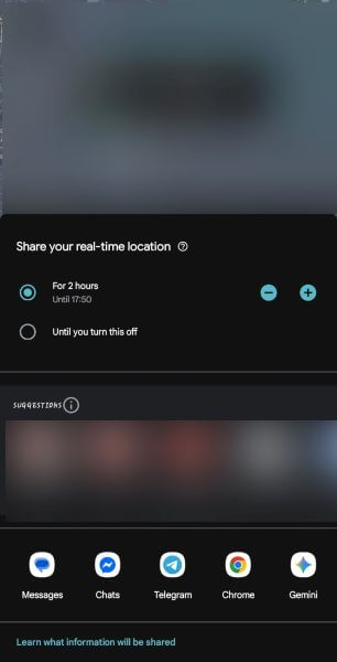share
the live location