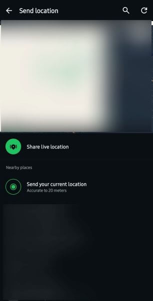 share live location on whatsapp
