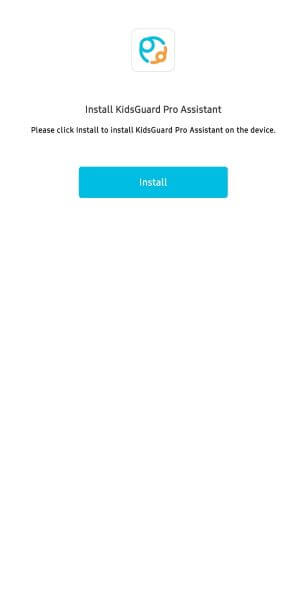 install kidsguard on the target
device