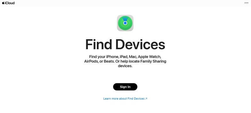 find my iphone dashboard