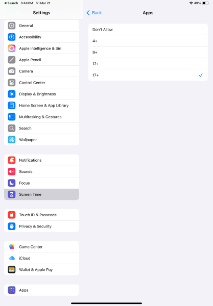restrict app access