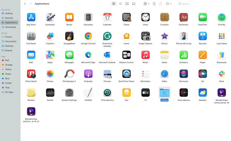 access utilities on mac