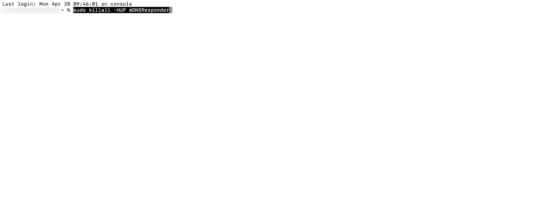 erase the dns cache on mac