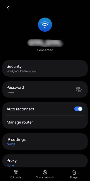 go to manage router in wifi settings