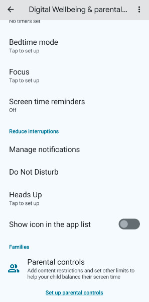 setup parental controls