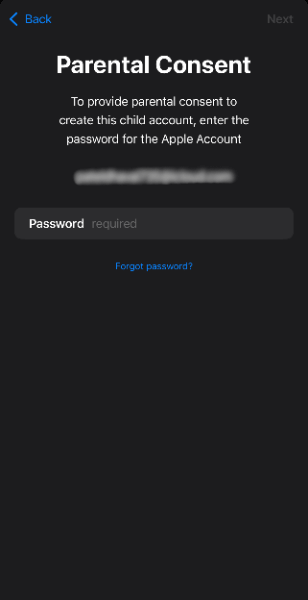 enter password