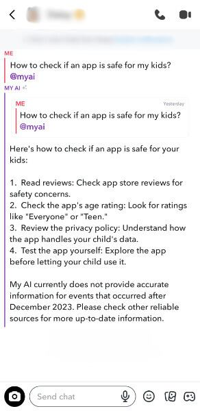 snapchat my ai chat
integration