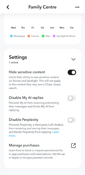 snapchat family centre