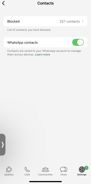 block a contact