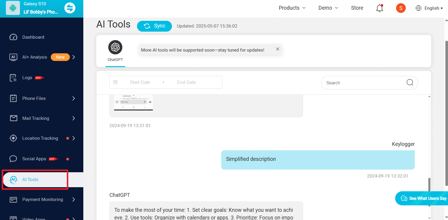 kidsguard pro app to monitor ai usage of kids