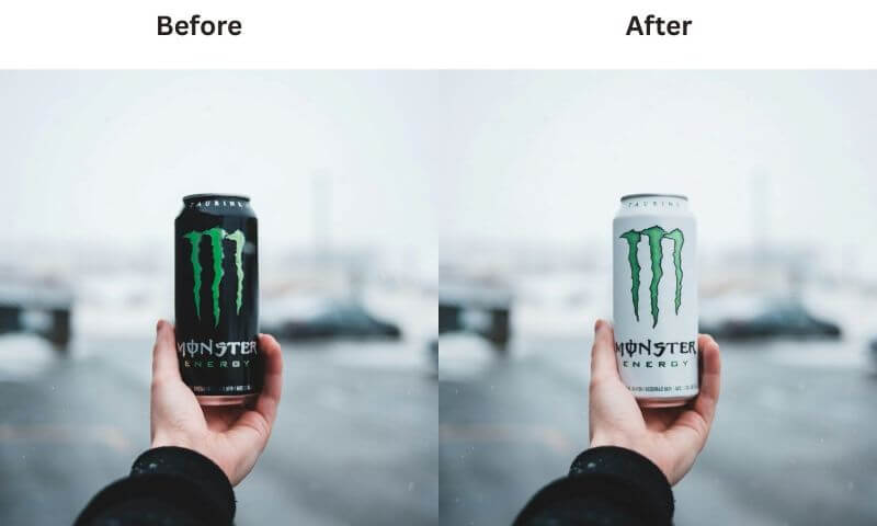 before and after image of changing
color