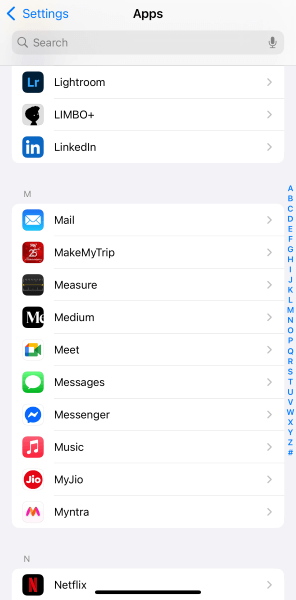access the messages app in settings