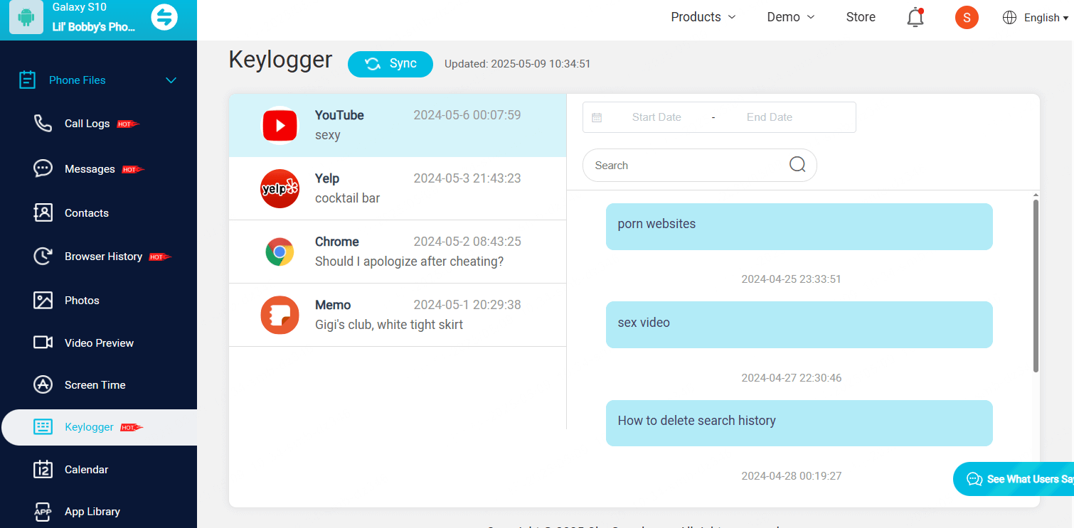 kidsguard pro keylogger