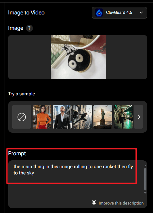 upload your file or prompt