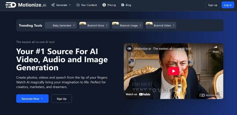 motionize ai homepage