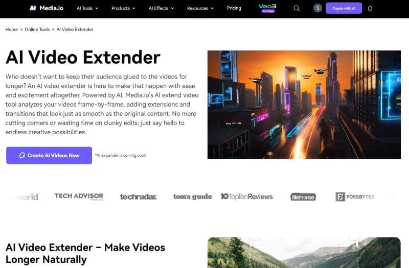 media webpage