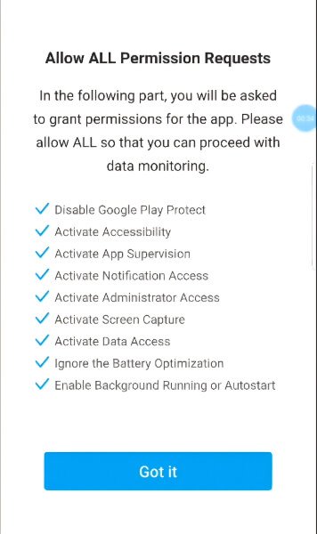accept permissions for monitoring