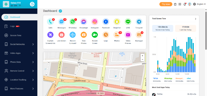 kidsguard pro dashboard