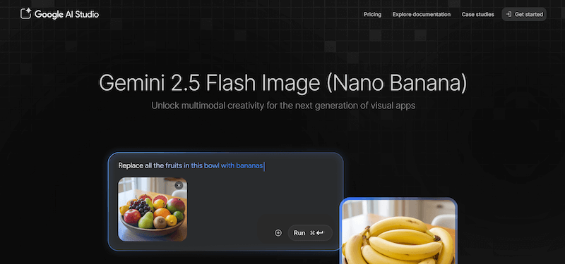 nano banana homepage