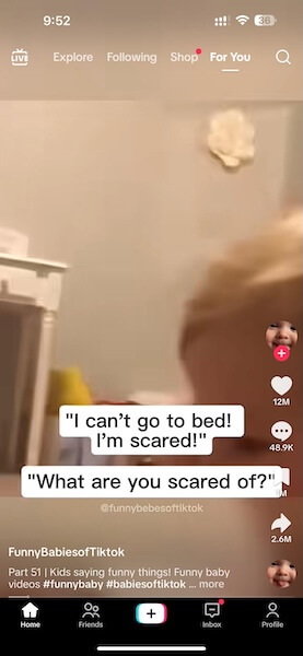 click on tiktok profile icon