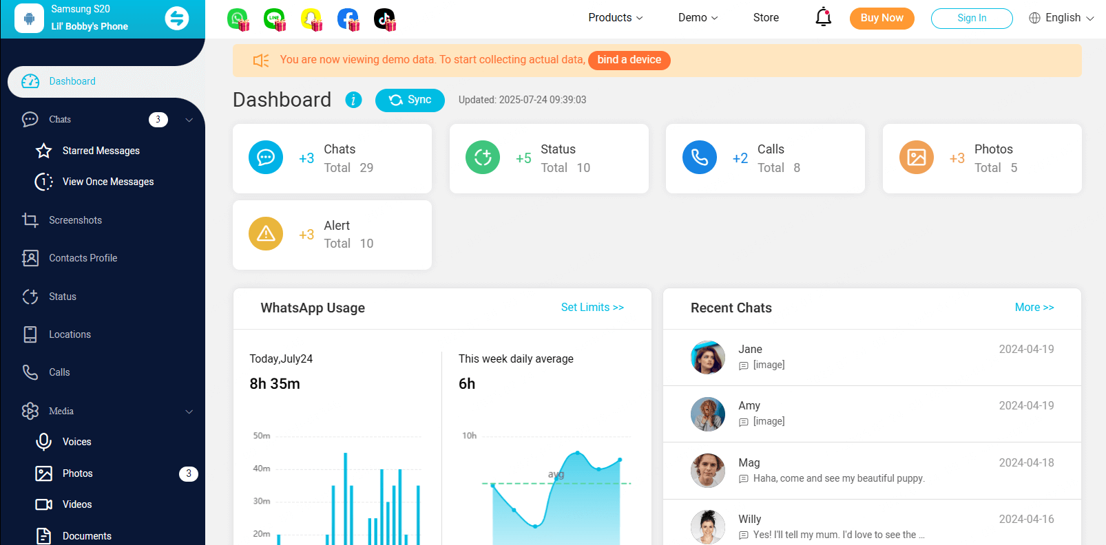 kidsguard for whatsapp app