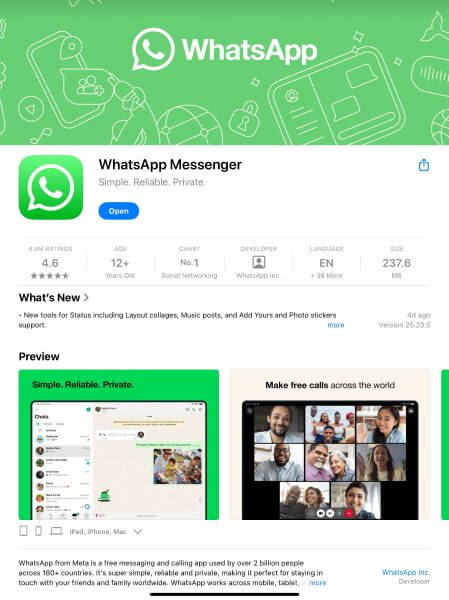reinstall whatsapp