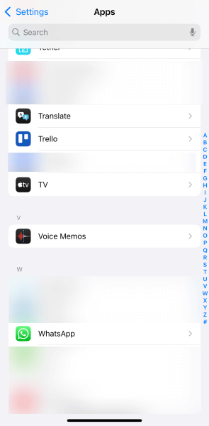access whatsapp settings on iphone