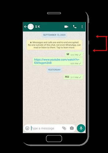 whatsapp screenshot on android
