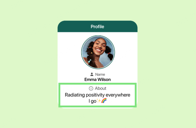where is whatsapp bio