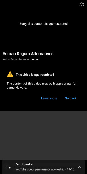 age restricted video
