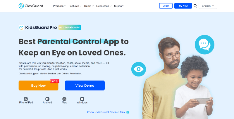 kidsguard pro homepage