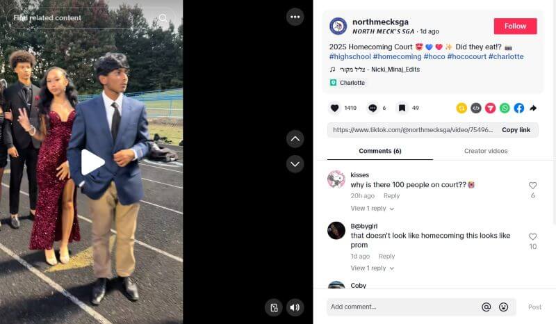 hoco court on tiktok